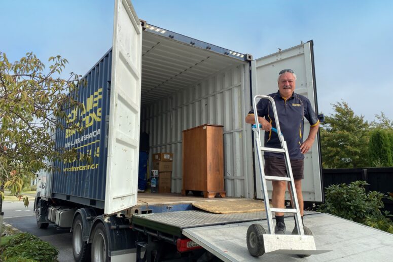 Loading a container going for long term storage