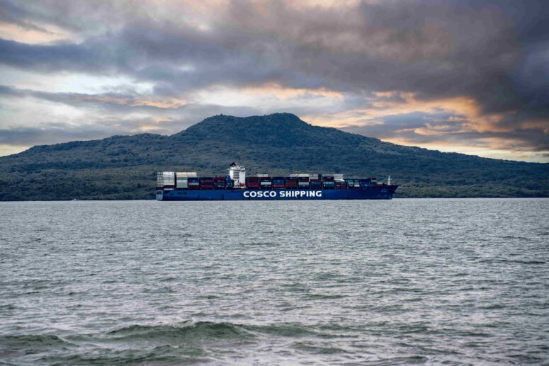 Cosco Ship Dark Skys